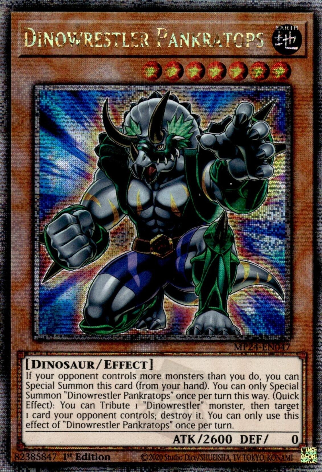 Image for Dinowrestler Pankratops (Quarter Century Secret Rare) (MP24-EN047) - YuGiOh