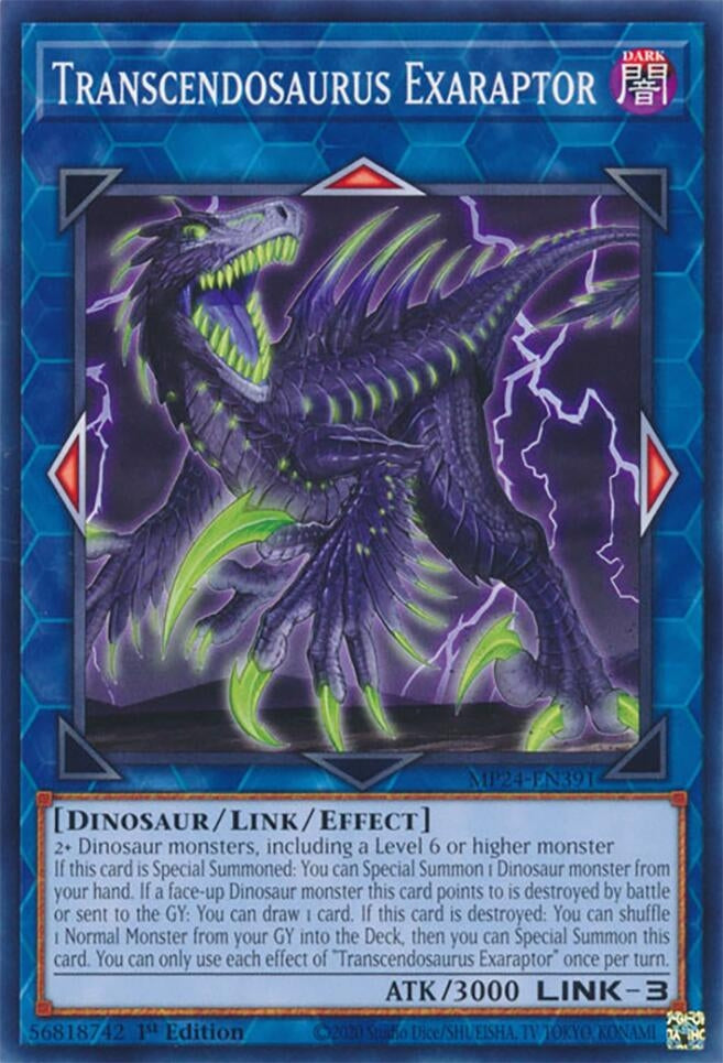 Image for Transcendosaurus Exaraptor (MP24-EN391) - YuGiOh