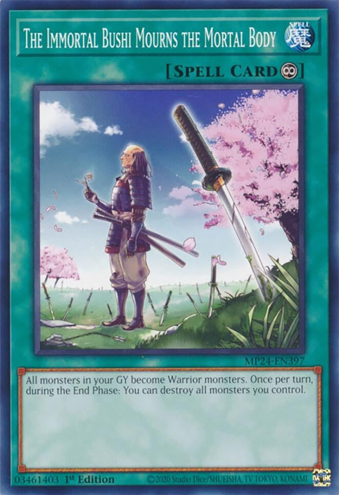Image for The Immortal Bushi Mourns the Mortal Body (MP24-EN397) - YuGiOh