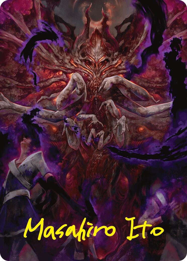Image for Damnation Art Card (Gold-Stamped Signature) (53) (Duskmourn: House of Horror) - Magic: The Gathering
