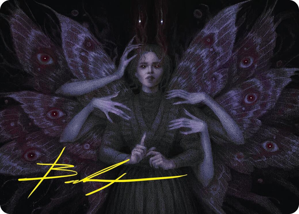 Image for Demonic Counsel Art Card (7/54) (Gold-Stamped Signature) (7) (Duskmourn: House of Horror) - Magic: The Gathering