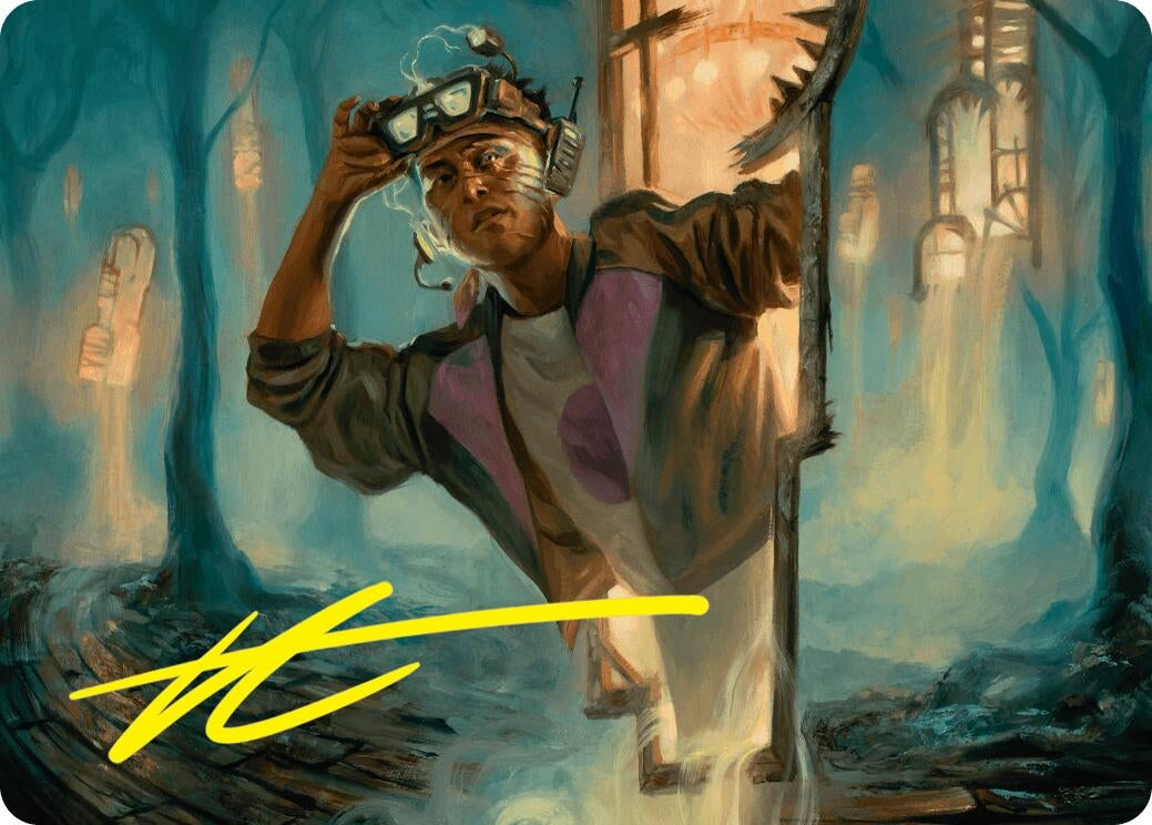 Image for House Cartographer Art Card (Gold-Stamped Signature) (15) (Duskmourn: House of Horror) - Magic: The Gathering