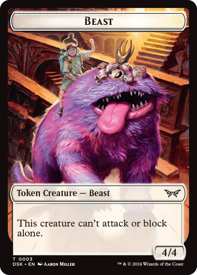 Image for Beast Token (3) (Duskmourn: House of Horror) - Magic: The Gathering