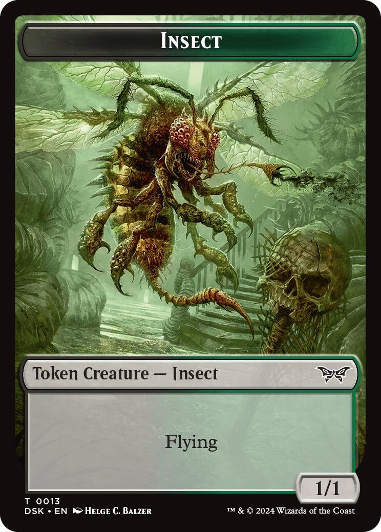 Image for Insect (0013) // Manifest Double-Sided Token (13 // 18) (Duskmourn: House of Horror) - Magic: The Gathering
