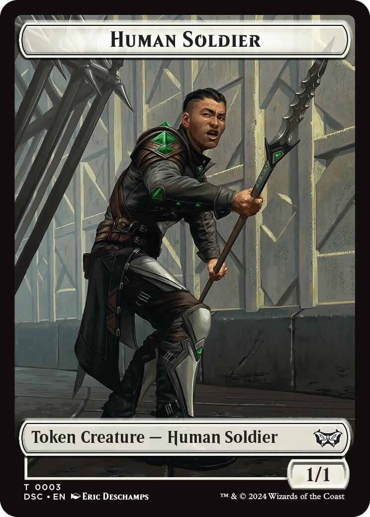 Image for Human Soldier // Scarecrow Double-Sided Token (3 // 23) (Duskmourn: House of Horror) - Magic: The Gathering