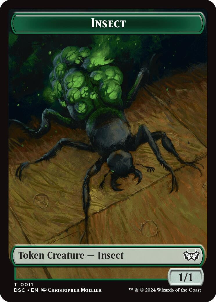 Image for Insect (0011) // Shapeshifter Double-Sided Token (11 // 1) (Duskmourn: House of Horror) - Magic: The Gathering