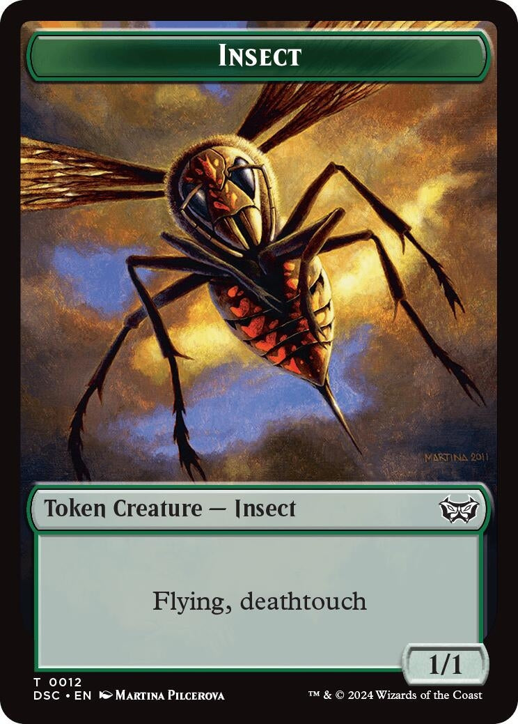Image for Insect (0012) // Ooze (0013) Double-Sided Token (12 // 13) (Duskmourn: House of Horror) - Magic: The Gathering