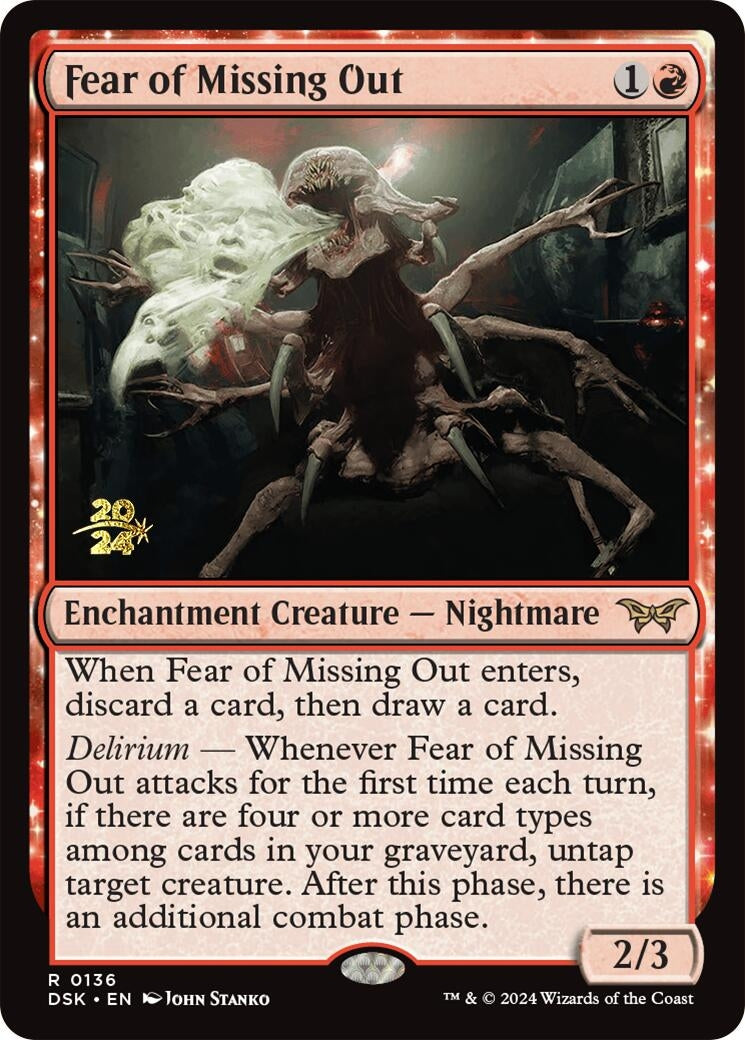 Image for Fear of Missing Out (136) (Prerelease Cards) - Magic: The Gathering