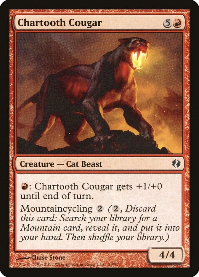 Image for Chartooth Cougar (59) (Venser vs. Koth) - Magic: The Gathering