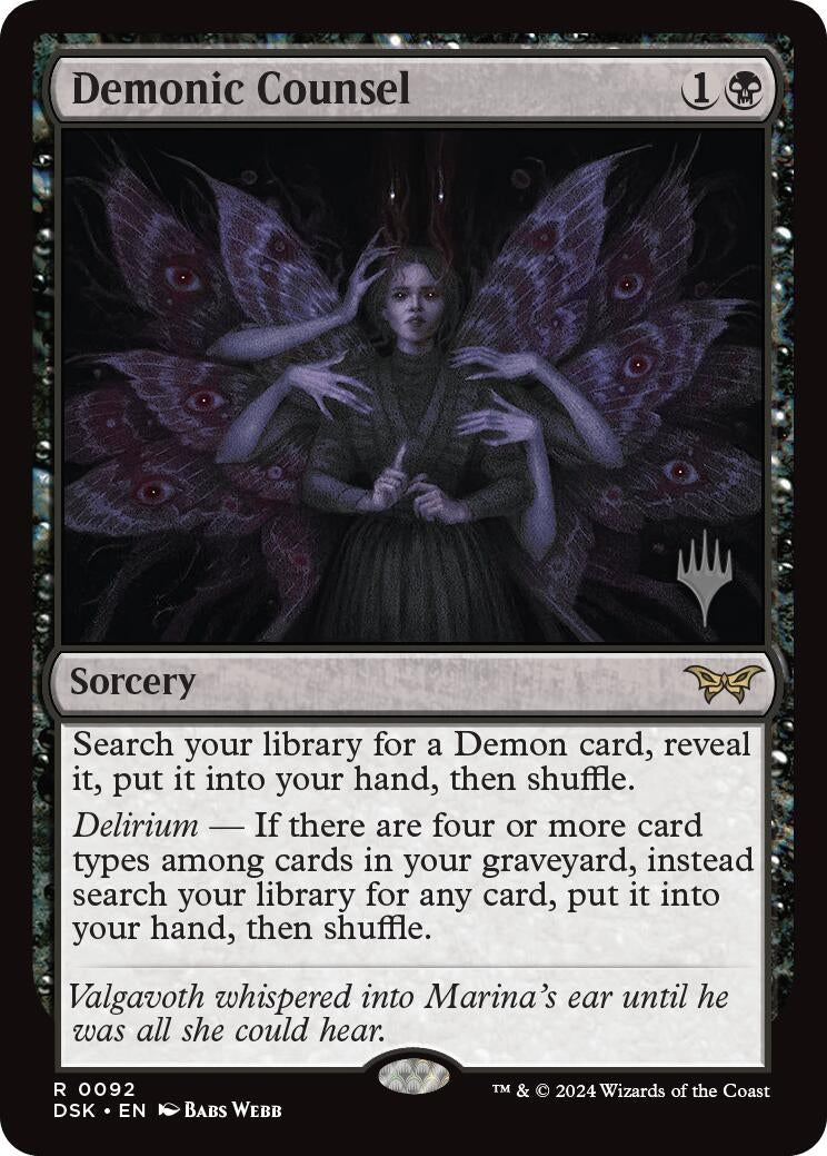Image for Demonic Counsel (92) (Duskmourn: House of Horror) - Magic: The Gathering