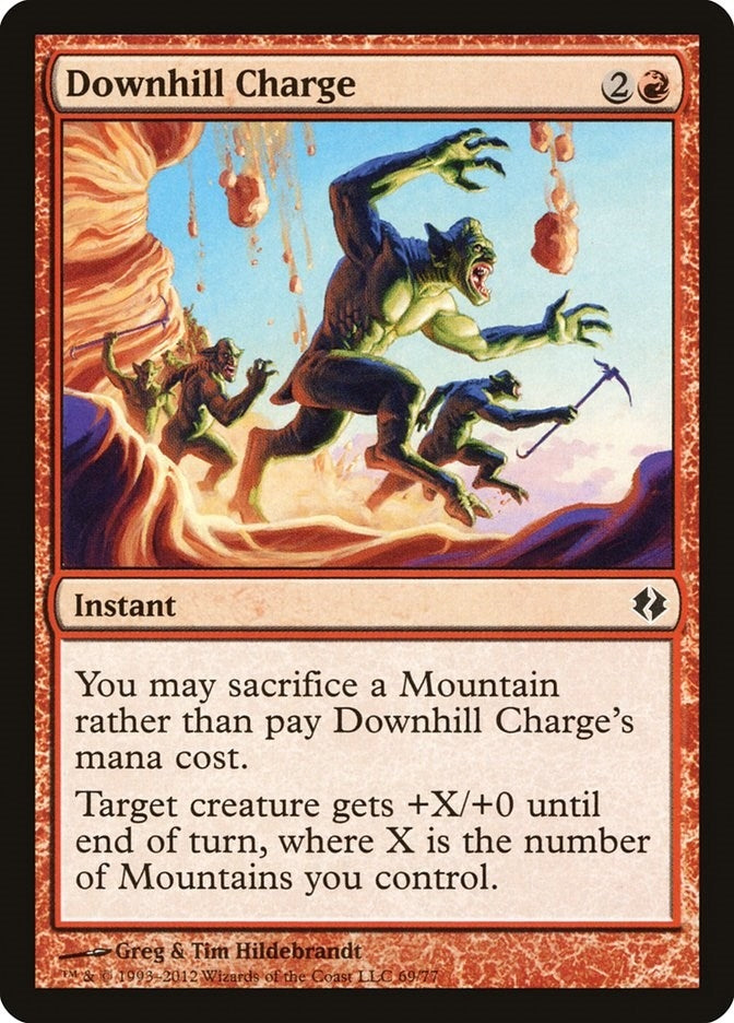 Image for Downhill Charge (69) (Venser vs. Koth) - Magic: The Gathering