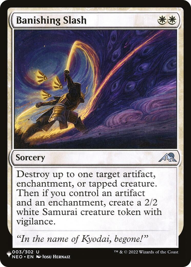 Image for Banishing Slash (003/302) (The List Reprints) - Magic: The Gathering