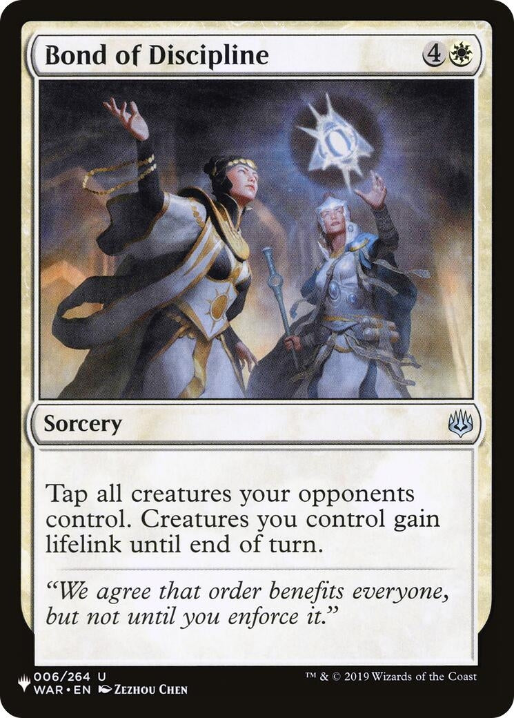 Image for Bond of Discipline (006/264) (The List Reprints) - Magic: The Gathering