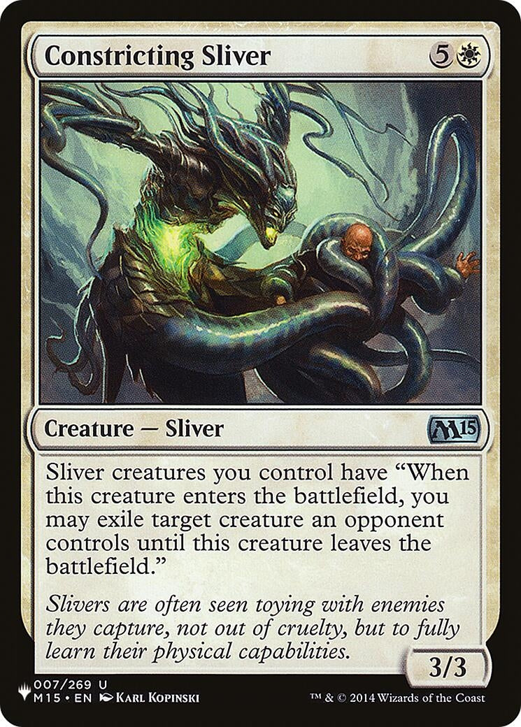 Image for Constricting Sliver (007/269) (The List Reprints) - Magic: The Gathering