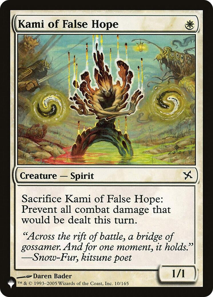 Image for Kami of False Hope (10/165) (The List Reprints) - Magic: The Gathering