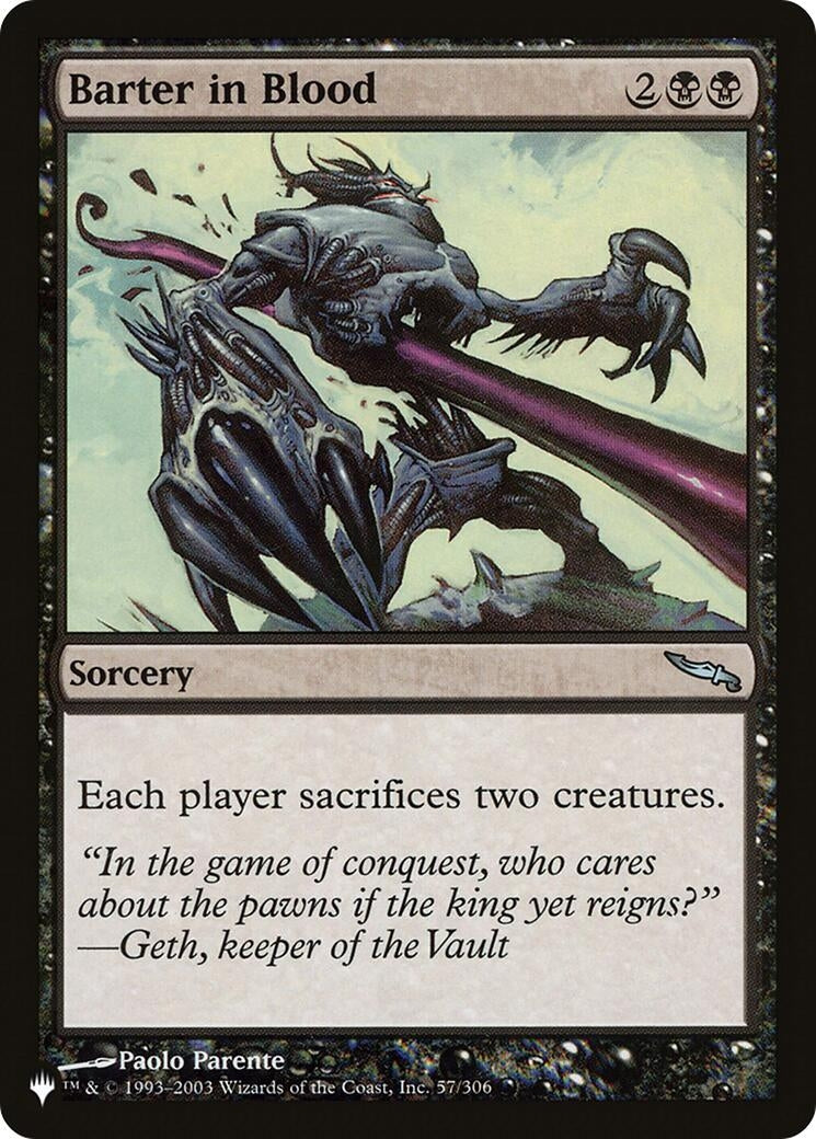 Image for Barter in Blood (57/306) (The List Reprints) - Magic: The Gathering