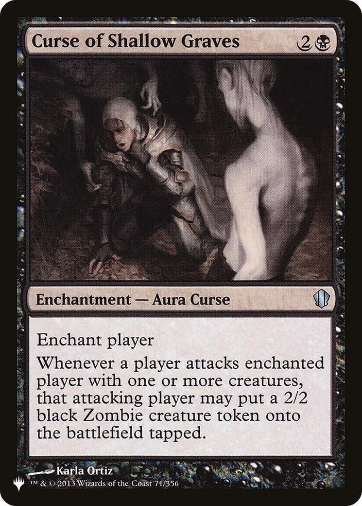 Image for Curse of Shallow Graves (71/356) (The List Reprints) - Magic: The Gathering