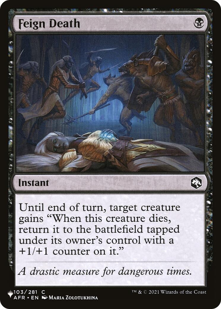 Image for Feign Death (103/281) (The List Reprints) - Magic: The Gathering