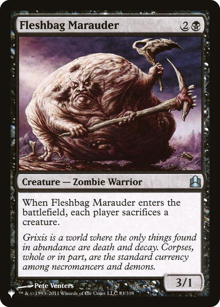 Image for Fleshbag Marauder (83/318) (The List Reprints) - Magic: The Gathering