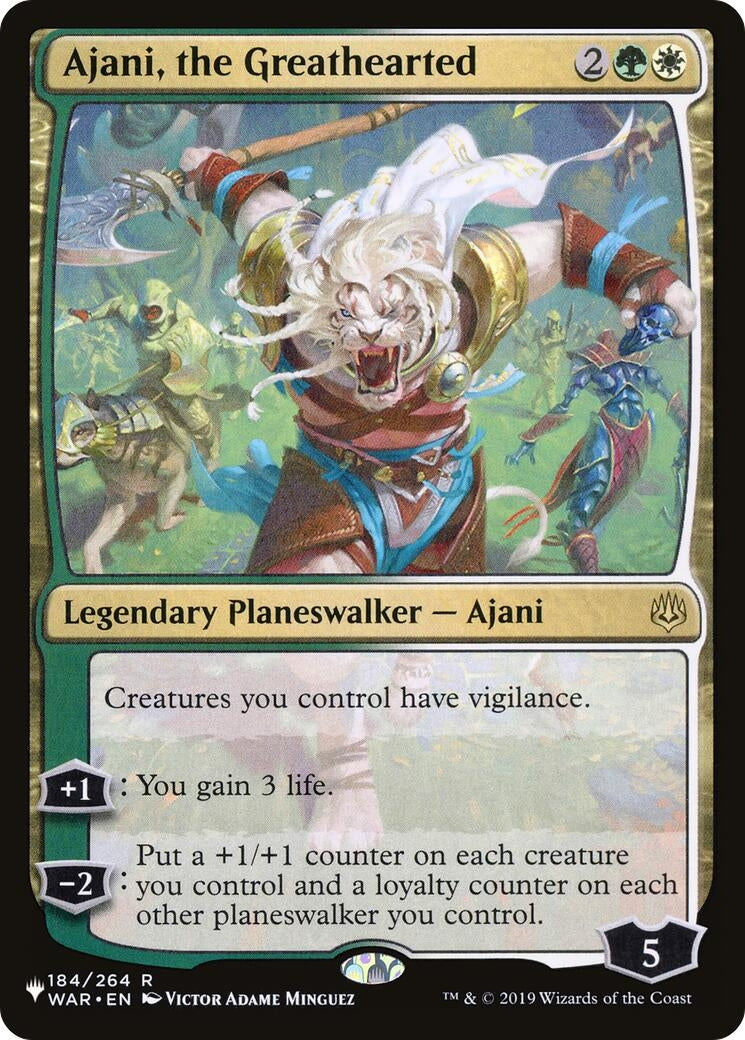 Image for Ajani, the Greathearted (184/264) (The List Reprints) - Magic: The Gathering