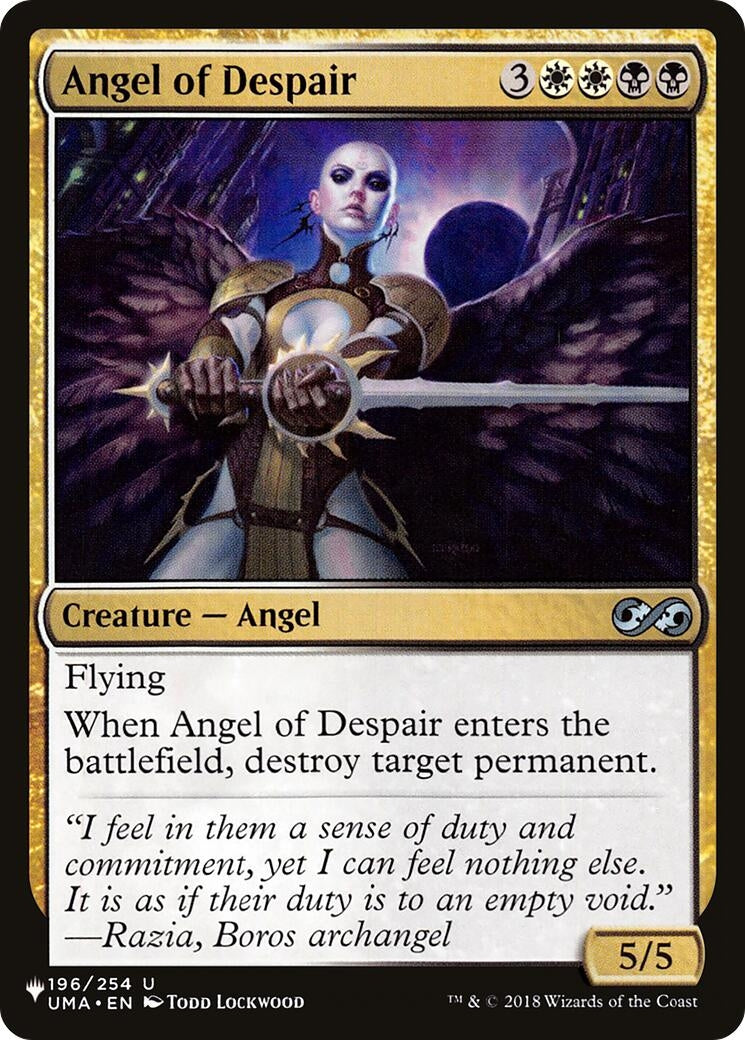 Image for Angel of Despair (196/254) (The List Reprints) - Magic: The Gathering