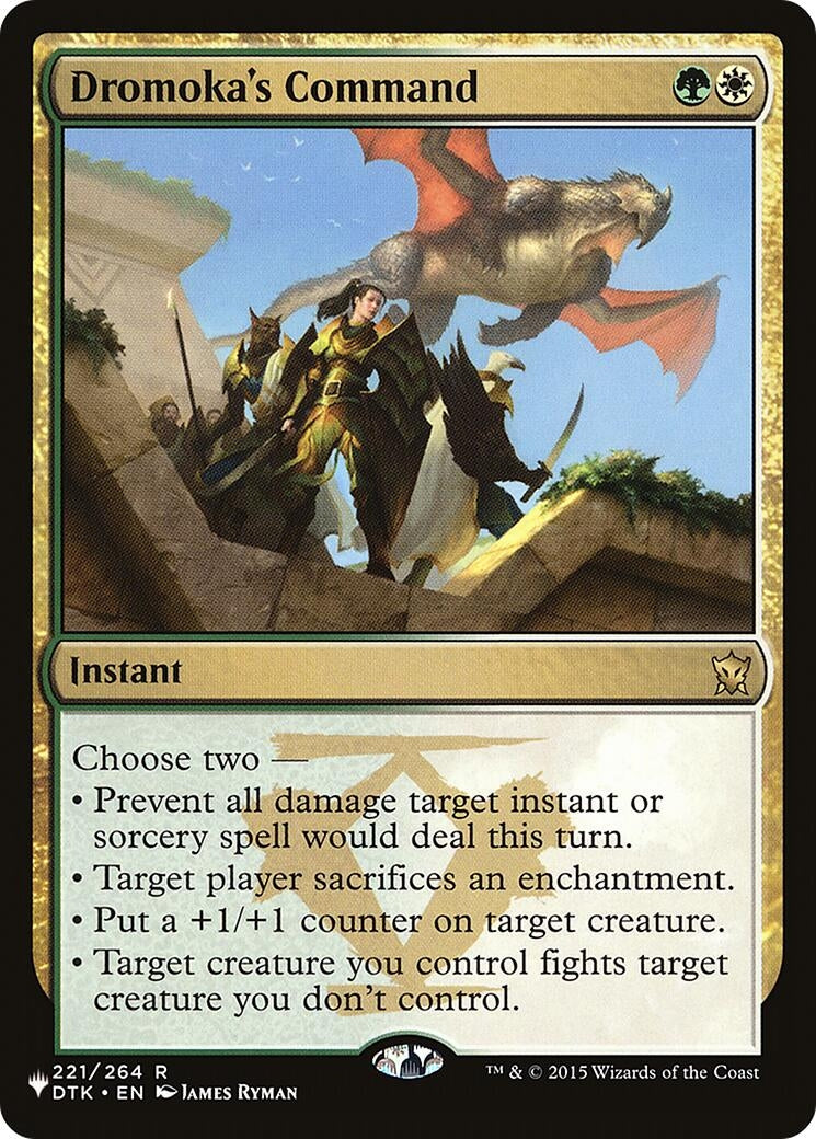 Image for Dromoka's Command (221/264) (The List Reprints) - Magic: The Gathering