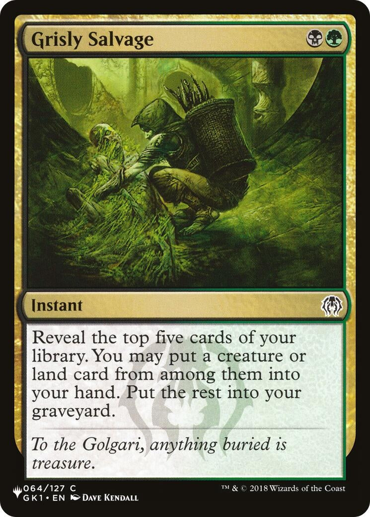 Image for Grisly Salvage (064/127) (The List Reprints) - Magic: The Gathering