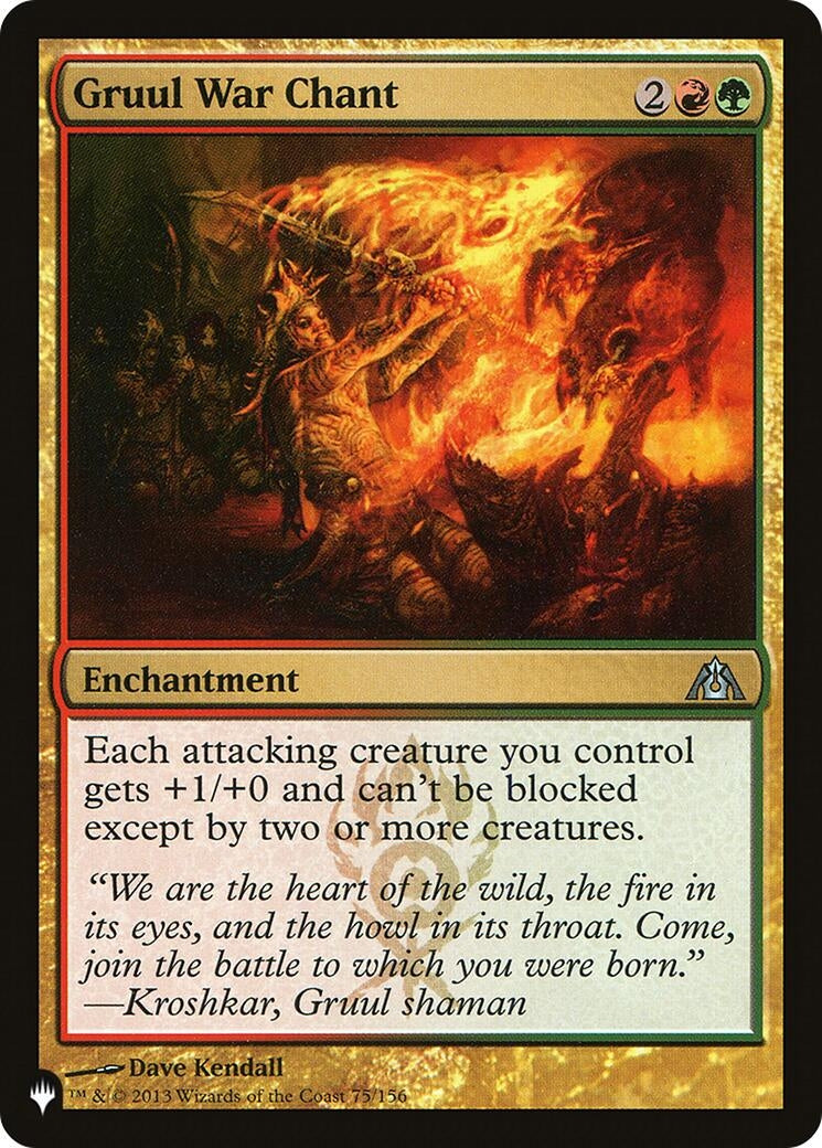 Image for Gruul War Chant (75/156) (The List Reprints) - Magic: The Gathering
