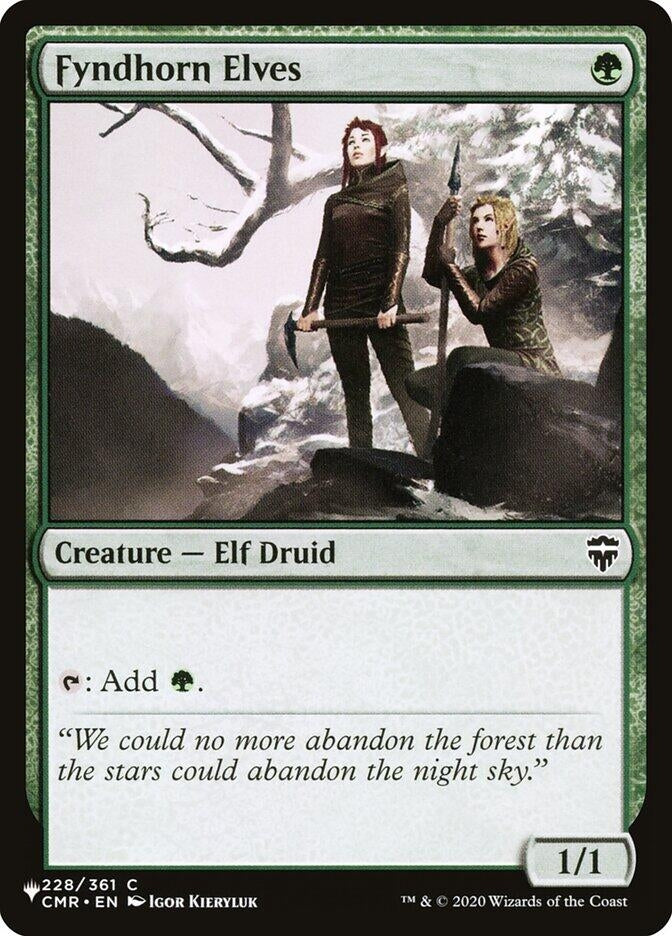 Image for Fyndhorn Elves (228/361) (The List Reprints) - Magic: The Gathering
