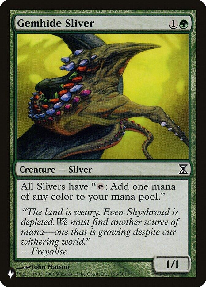 Image for Gemhide Sliver (TSP) (196) (The List Reprints) - Magic: The Gathering
