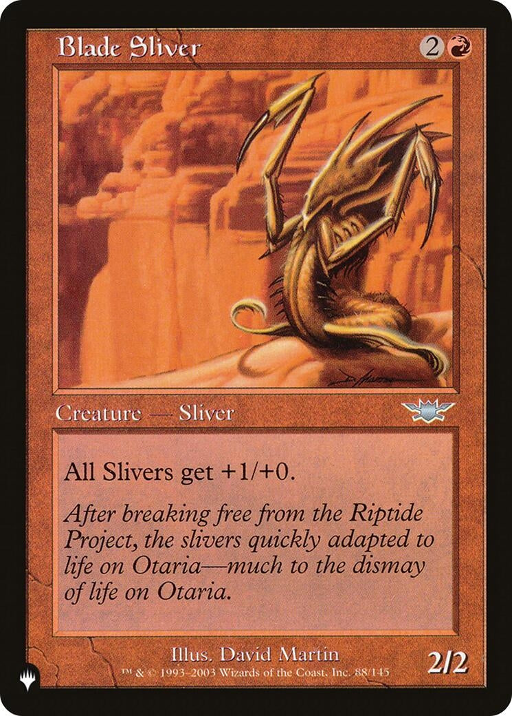 Image for Blade Sliver (88/145) (The List Reprints) - Magic: The Gathering