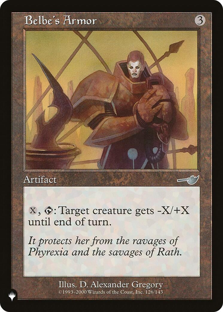 Image for Belbe's Armor (126/143) (The List Reprints) - Magic: The Gathering