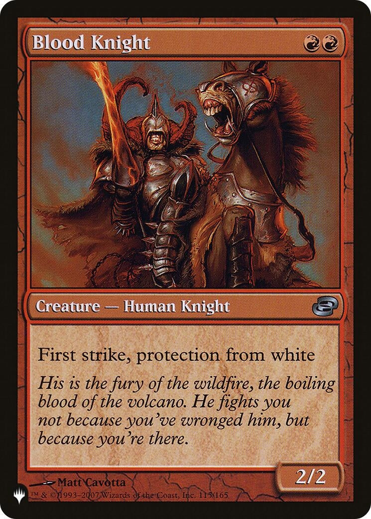 Image for Blood Knight (115/165) (The List Reprints) - Magic: The Gathering