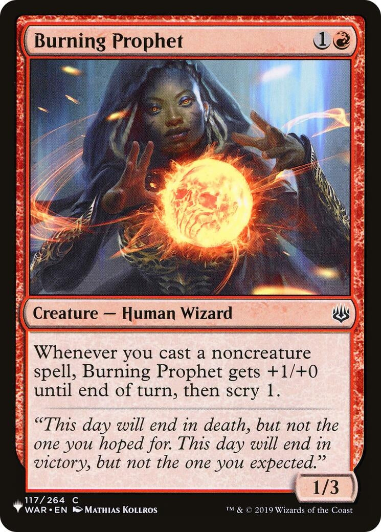 Image for Burning Prophet (117/264) (The List Reprints) - Magic: The Gathering