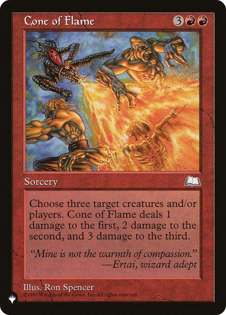 Image for Cone of Flame (The List Reprints) - Magic: The Gathering