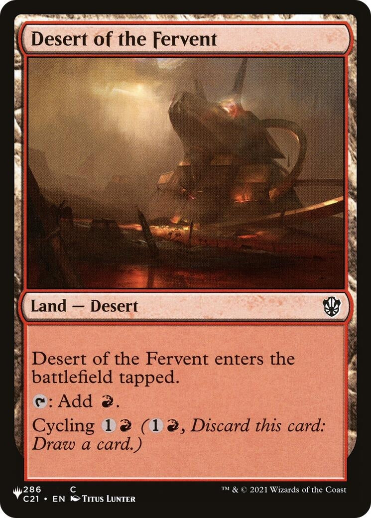 Image for Desert of the Fervent (286/081) (The List Reprints) - Magic: The Gathering