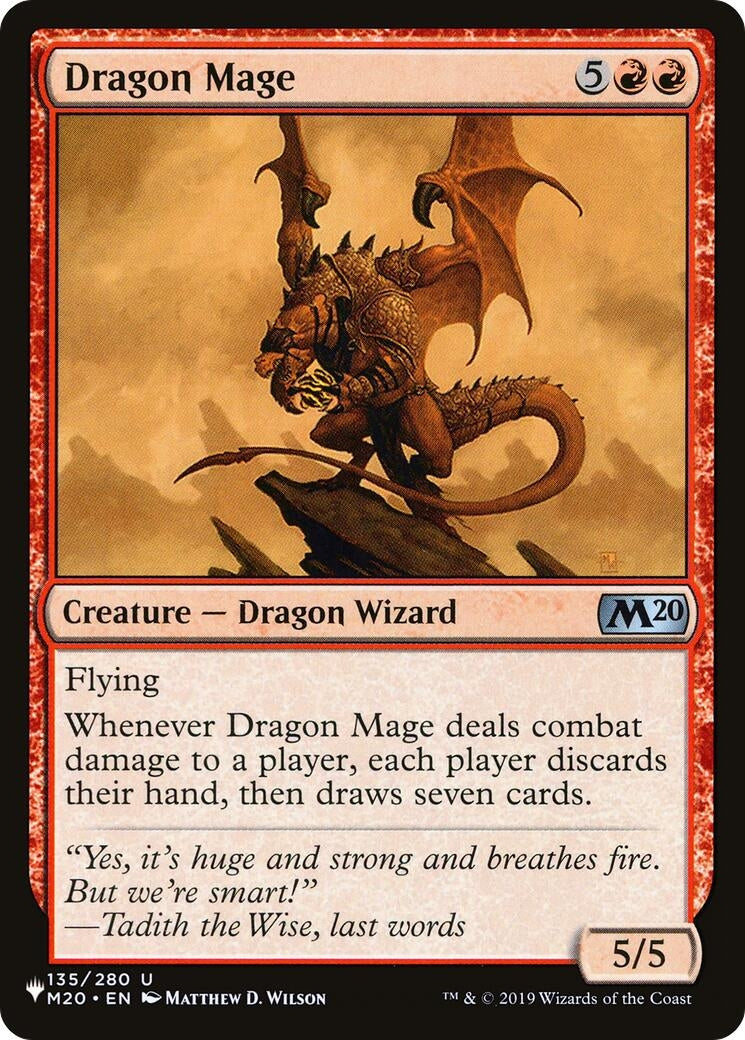 Image for Dragon Mage (135/280) (The List Reprints) - Magic: The Gathering