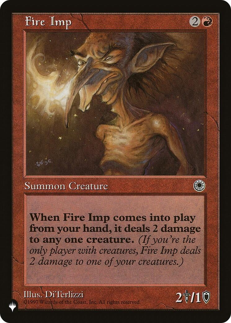 Image for Fire Imp (The List Reprints) - Magic: The Gathering