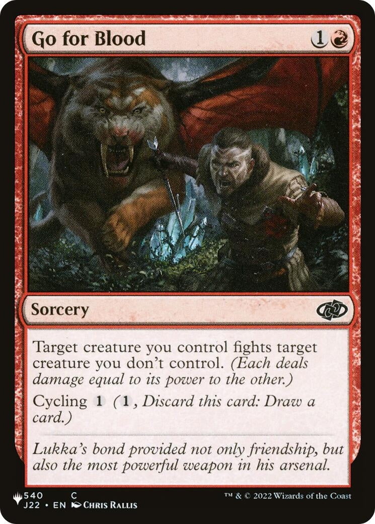 Image for Go for Blood (540/051) (The List Reprints) - Magic: The Gathering