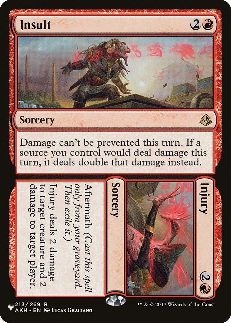Image for Insult // Injury (213/269) (The List Reprints) - Magic: The Gathering
