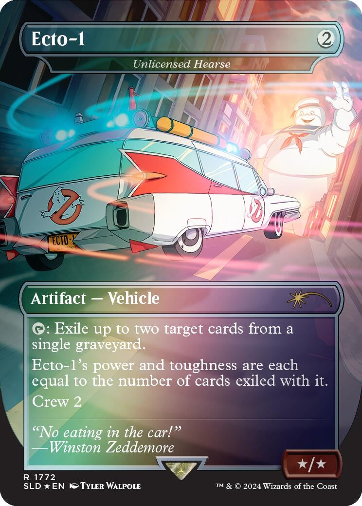 Image for Ecto-1 - Unlicensed Hearse (Rainbow Foil) (1772) (Secret Lair Drop Series) - Magic: The Gathering