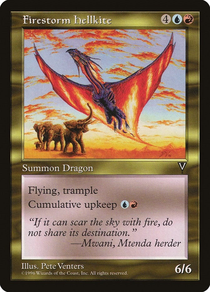 Image for Firestorm Hellkite (Visions) - Magic: The Gathering