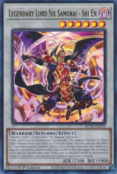Image for Legendary Lord Six Samurai - Shi En (ROTA-EN039) (ROTA) - YuGiOh