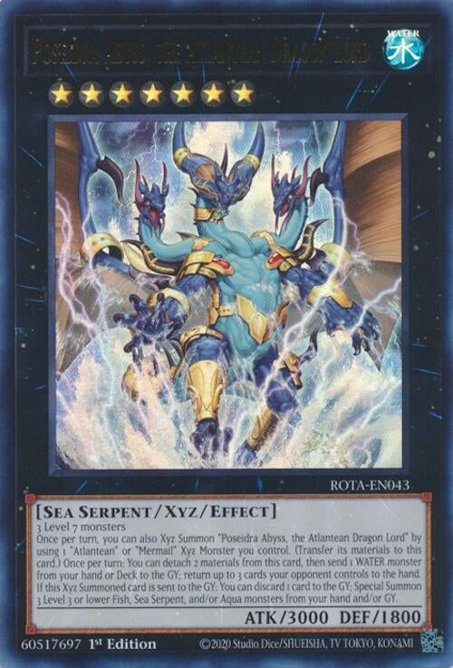 Image for Poseidra Abyss, the Atlantean Dragon Lord (ROTA-EN043) (ROTA) - YuGiOh