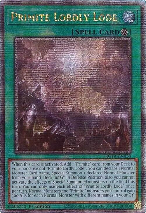 Image for Primite Lordly Lode (Quarter Century Secret Rare) (ROTA-EN058) (ROTA) - YuGiOh