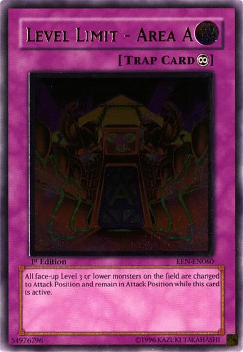 Image for Level Limit - Area A (UTR) (EEN-EN060) (EEN) - YuGiOh