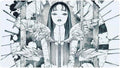 Image for Secret Lair 2024: Peach Momoko - Deep Thoughts Deep Feelings: Psychic Corrosion Playmat for Magic: The Gathering - Playmats