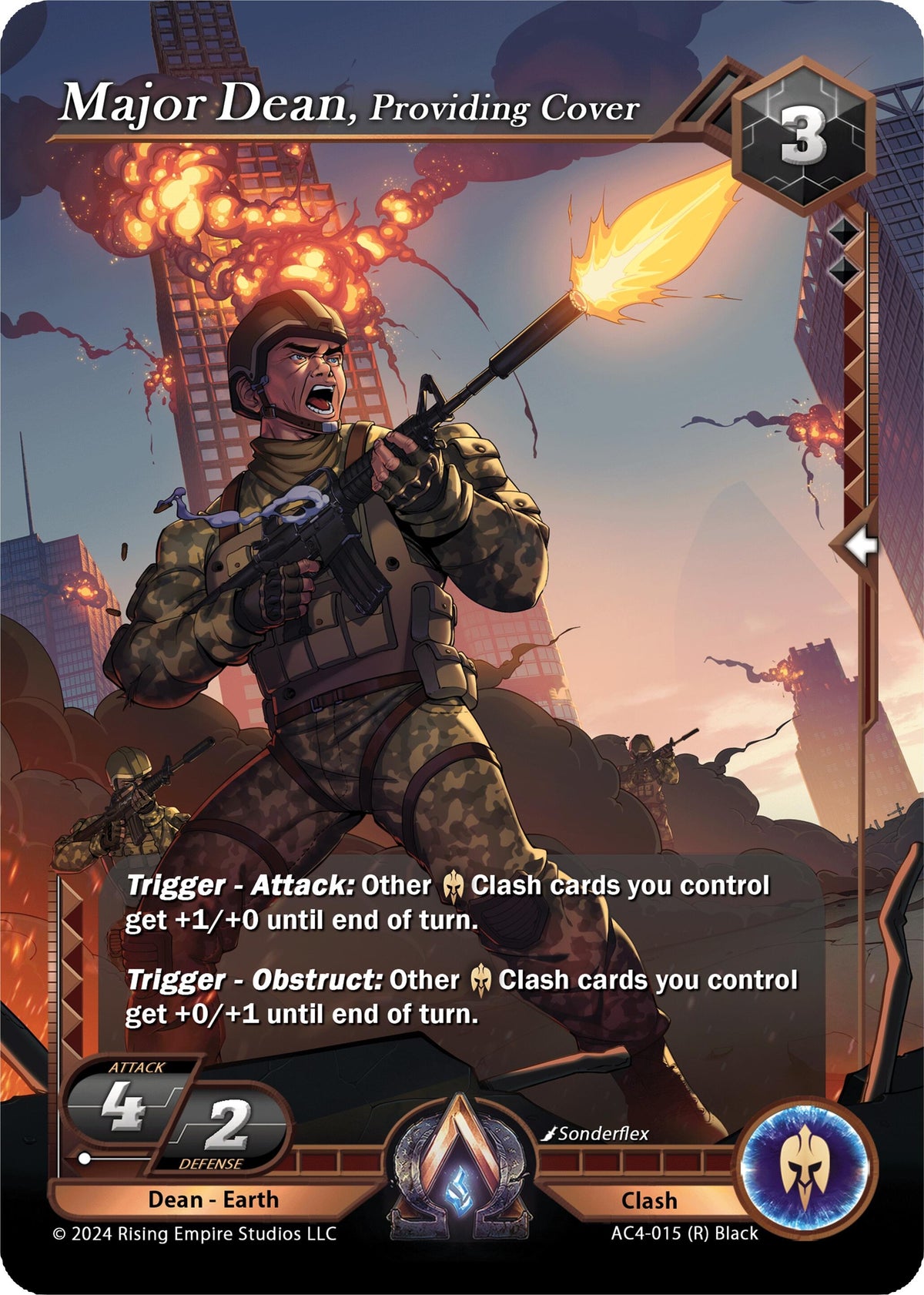 Image for Major Dean, Providing Cover (AC4-015) (Genesis Returns) - Alpha Clash