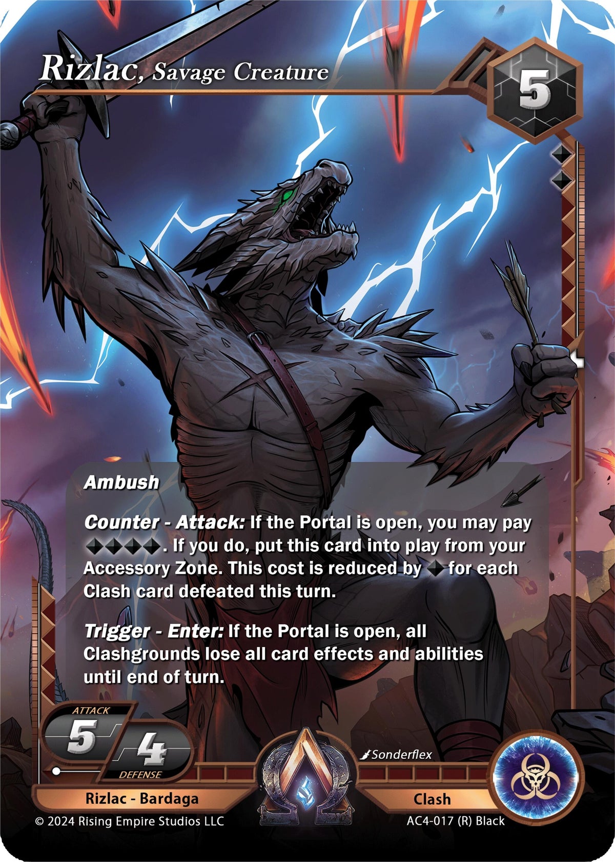 Image for Rizlac, Savage Creature (AC4-017) (Genesis Returns) - Alpha Clash