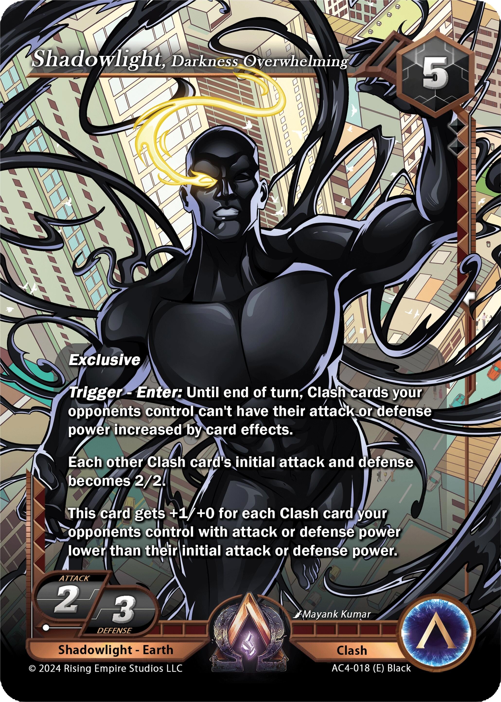Image for Shadowlight, Darkness Overwhelming (AC4-018) (Genesis Returns) - Alpha Clash